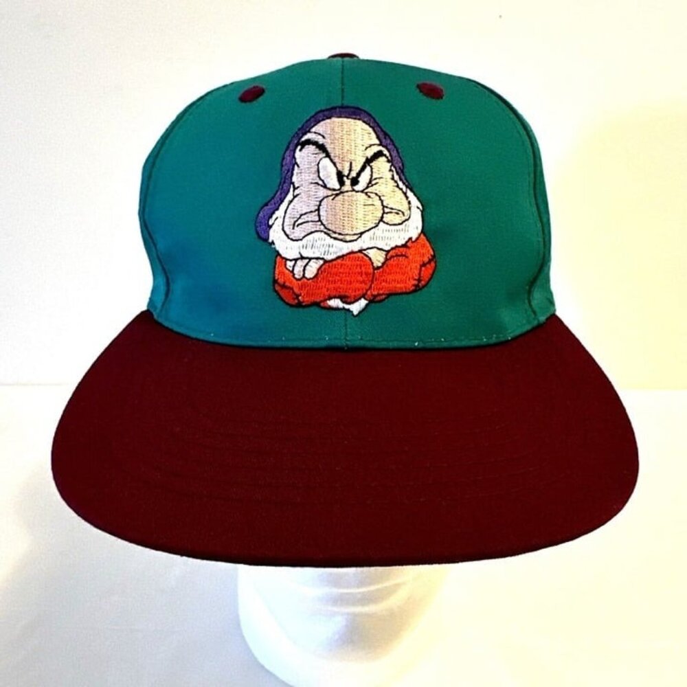 New GRUMPY Vintage Walt Disney Youth Snapback Hat Snow White & The Seven Dwarfs